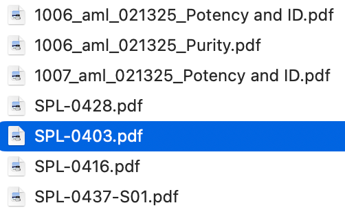 Available test documents